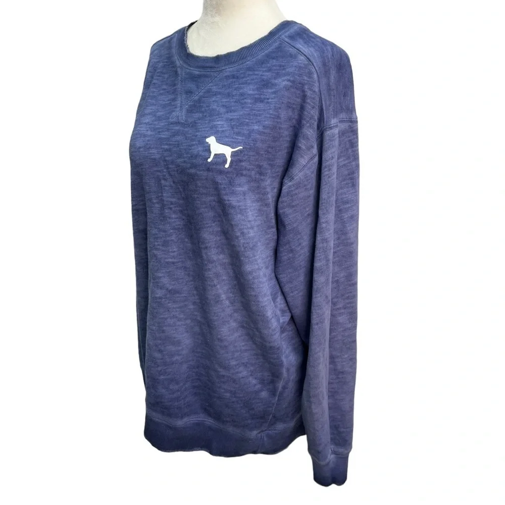 Victoria's Secret PINK Distressed Gradient Blue Sweatshirt Size XS - Picture 5 of 10
